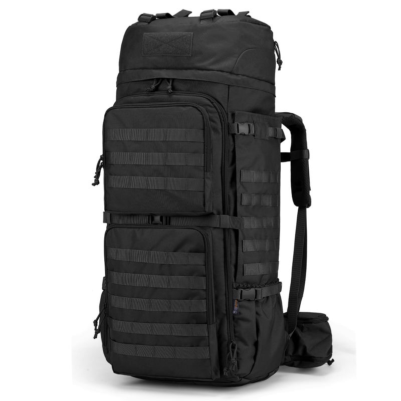 Mardingtop 75L Molle Hiking Internal Frame Backpacks with Rain Cover for Camping,Backpacking,Travelling(Black) - Image 1